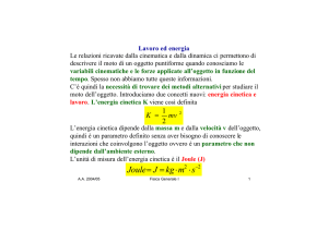 ⋅⋅== smkgJ Joule - Sezione di Fisica