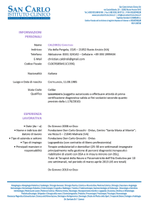 informazioni personali esperienza lavorativa