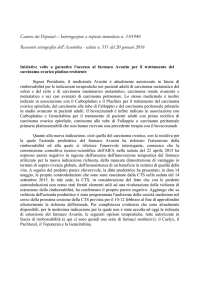 Iniziative volte a garantire l`accesso al farmaco Avastin per il