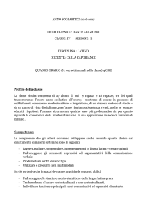 programmazione latino IVE prof CAPOBIANCO