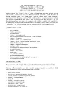 TOLMEZZO PROGRAMMA DI LINGUA E CIVILTA` INGLESE