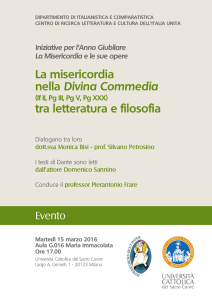 La misericordia nella Divina Commedia tra letteratura e filosofia