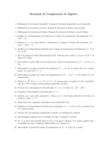 Domande di Complementi di Algebra