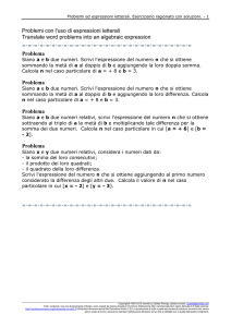 Calcolo letterale