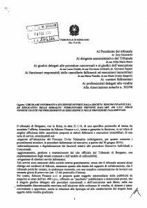 Al dirigente amministrativo del Tribunale Ai giudici delegati alle