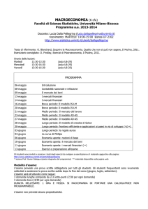 MACROECONOMIA (6 cfu)
