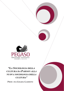 “LA SOCIOLOGIA DELLA CULTURA DA PARSON ALLA NUOVA