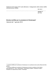 Struttura tariffale per le prestazioni di fisioterapia (Allegato 2)