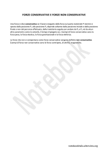 Forze conservative e forze non conservative