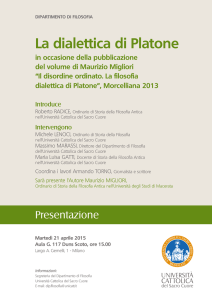 La dialettica di Platone - Università Cattolica del Sacro Cuore