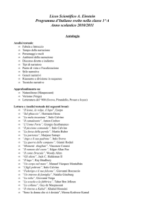 Liceo Scientifico A. Einstein Programma d`Italiano svolto nella