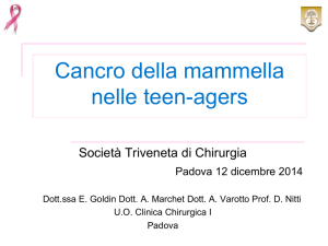 Cancro della mammella nelle teen-agers