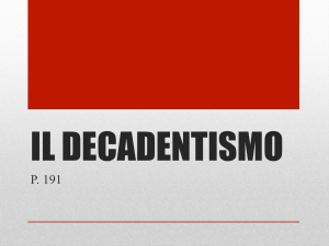 il decadentismo - Fondazione Centro Studi Campostrini