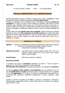 PICCOLI ESPERIMENTI DI COMPOSTAGGIO
