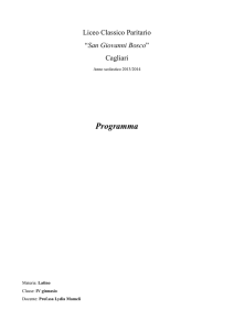 Programma - Istituto Salesiano Don Bosco