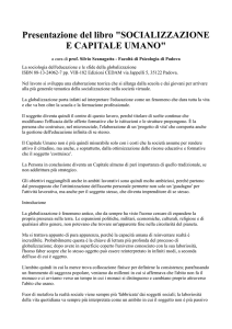 Presentazione del libro "SOCIALIZZAZIONE E CAPITALE UMANO"