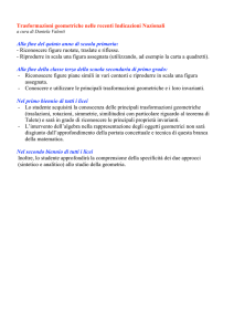 Trasformazioni geometriche nelle recenti Indicazioni Nazionali Alla