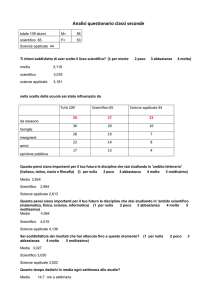 Analisi questionario seconde - Liceo Torricelli