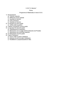 IISS”S. Aleramo” Roma Programma di Matematica in terza OSS 1