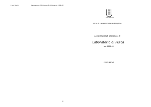 Laboratorio di Fisica - Università degli Studi di Roma "Tor Vergata"
