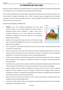 la temperatura dell`aria