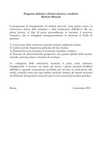 Programa didattico chitarra classica e moderna Roberto Mazzoli Il
