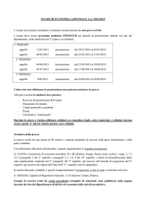 ESAME DI ECONOMIA AZIENDALE AA 2014/2015 L`esame di