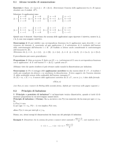 0.1 Alcune tecniche di enumerazione 0.2 Principio di Induzione