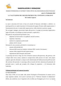 la valutazione del disagio psichico nel contesto