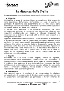 La distanza delle stelle - Associazione Ravennate Astrofili Rheyta