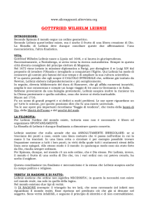 GOTTFRIED LEIBNIZ - appunti scuola superiore