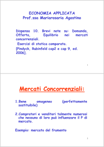 Mercati Concorrenziali:
