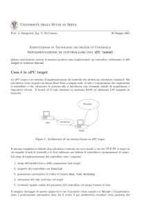Universit`a degli Studi di Siena Implementazione di controllori con