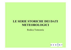 le serie storiche dei dati meteorologici - Arpae Emilia
