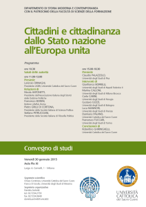 Cittadini e cittadinanza dallo Stato nazione all`Europa unita