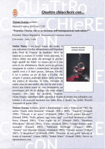4 chiacchiere con Tiziano Scarpa