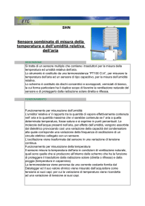 SHN Sensore sombinato di misura della temperatura e dell`umidità