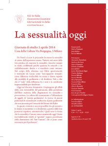 La sessualità oggi - Casa della Cultura