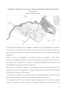 Complesso residenziale e di servizi per ottocento studenti nel