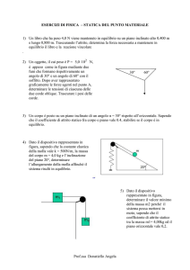 Esercizi di Fisica: Statica del Punto Materiale