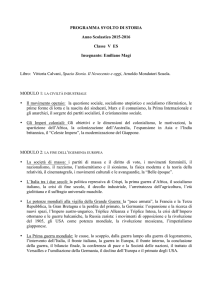 programma svolto di storia v es