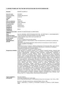 laboratorio di tecniche istologiche ed istochimiche