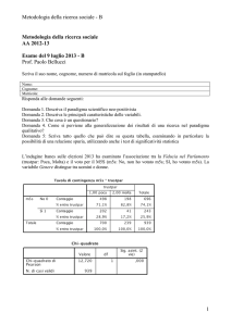 Esempio di esame scritto