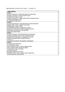 PROGRAMMA SVOLTO DI LATINO CLASSE 1 B