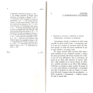 CULTURA E ANTROPOLOGIA CULTURALE