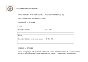 elementi di statistica - Dipartimento di Scienze Sociali