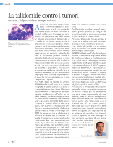 La talidomide contro i tumori