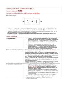 1989 Seconda Prova Scritta: tema di ELETTRONICA GENERALE