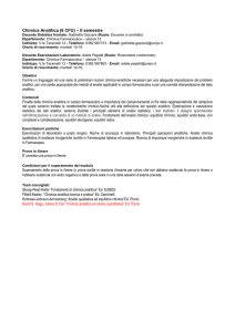 Chimica Analitica (6 CFU) – II semestre