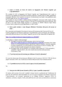 Laurea in Ingegneria dei Sistemi Logistici per l`Agroalimentare